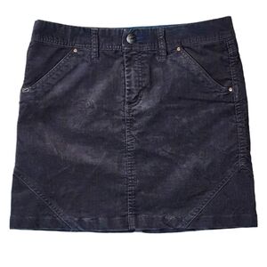 Horny Toad Corduroy Mini Skirt Size 4 Dark Grey
